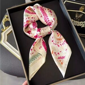 Elegant Floral Silk Scarf